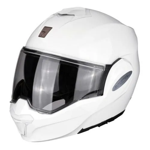 SCORPION EXO-TECH full-face modular helmet SOLID metal White