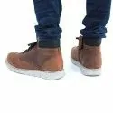 HARISSON baskets chaussures moto scooter route sport ville homme CUSTER étanche marron