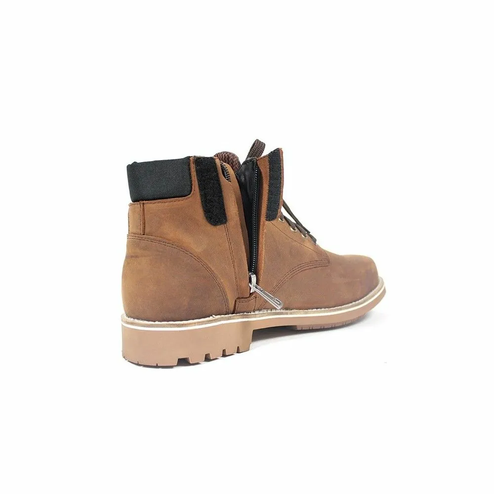 HARISSON baskets chaussures moto scooter route sport ville homme CUSTER COMMANDO étanche marron