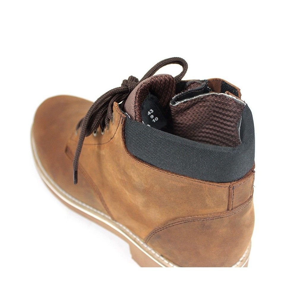HARISSON baskets chaussures moto scooter route sport ville homme CUSTER COMMANDO étanche marron