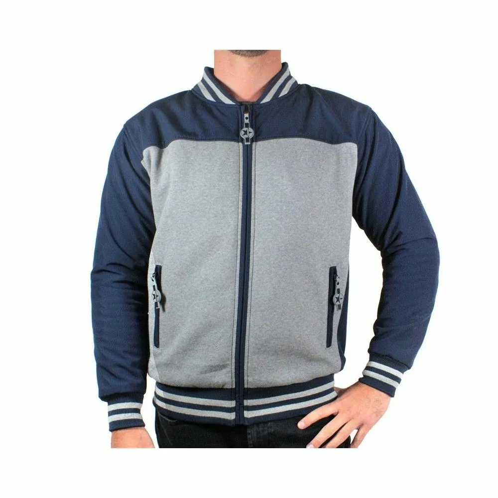 HARISSON motorcycle TEDDY BEAR sportswear man sweat urban jacket blue-grey