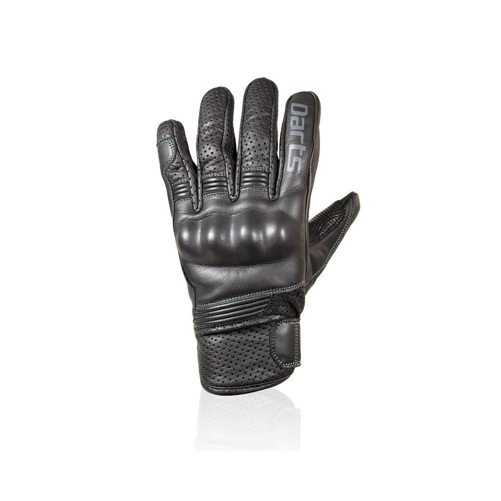 CHAFT PRIDE man summer vintage motorcycle scooter leather gloves EPI black