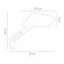 CHAFT Universal TILT pair of rear-view mirrors for motorcycle & scooter - IN1033