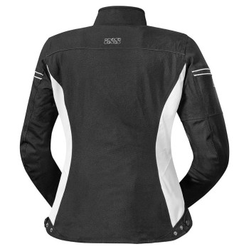IXS motorcycle Lady ALANA all seasons woman textile waterproof jacket black-white PROMO