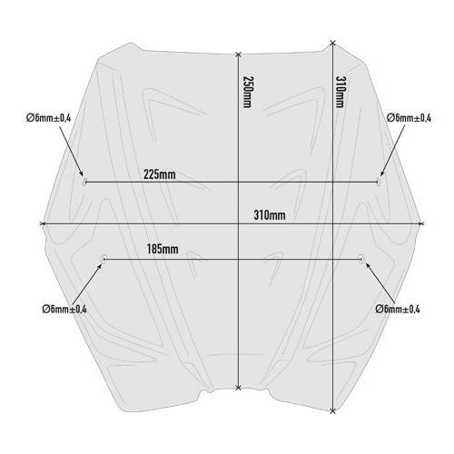 GIVI ktm 790 DUKE 2018 2019 windscreen A7708 - 25cm high