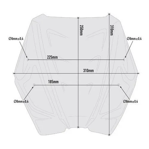 GIVI ktm 790 DUKE 2018 2019 windscreen A7708 - 25cm high