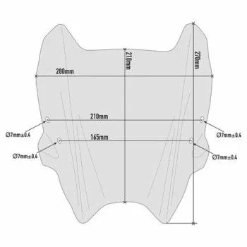 GIVI Honda CB 125 300 R 2018 2019 windscreen A1164 - 21cm high