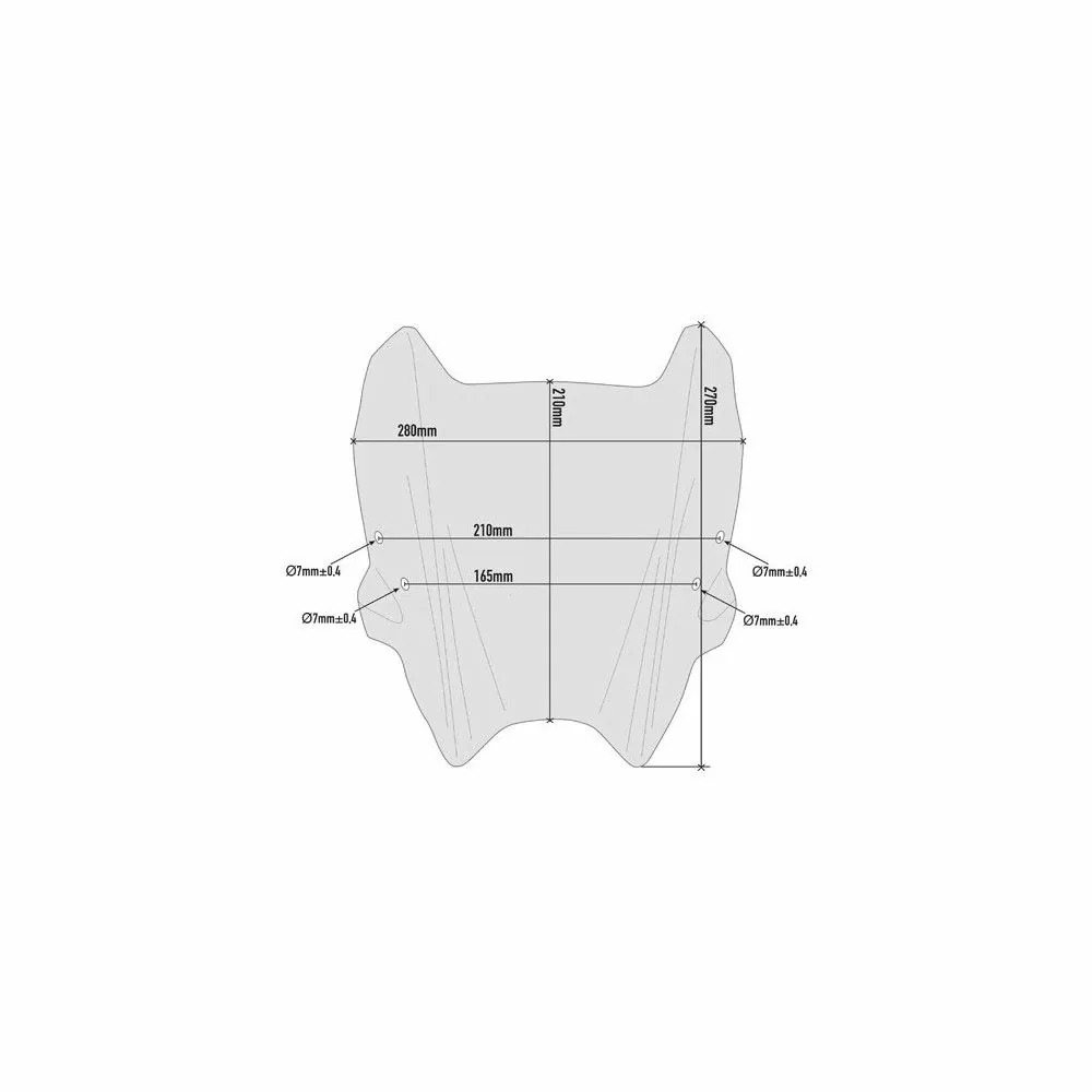 GIVI Honda CB 125 300 R 2018 2019 windscreen A1164 - 21cm high