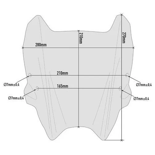 GIVI Honda CB 125 300 R 2018 2019 windscreen A1164 - 21cm high
