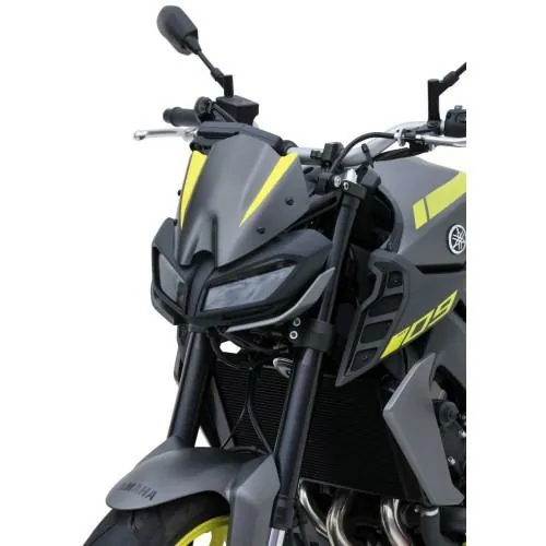 ermax yamaha MT09 2017 2020 tête de fourche saute vent 22cm BRUT A PEINDRE