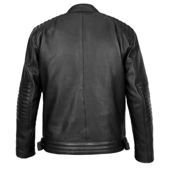 DG motorcycle CHESTER all-seasons man vintage leather jacket black PROMO