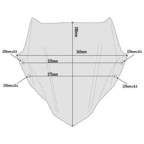 GIVI BMW G310 R 2017 2019 windscreen A5125BL - 28cm high