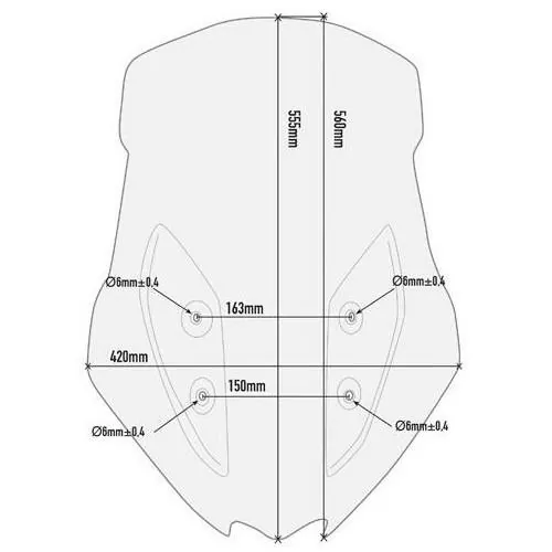 GIVI 800 CROSSRUNNER 2017 2019 HP windscreen D1157ST - 55.5cm high