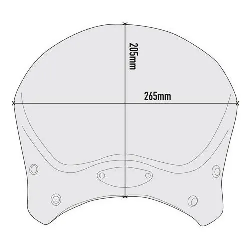 GIVI Honda CMX 500 REBEL 2017 2019 Cafe Racer alu windscreen 100ALB - 20.5cm high