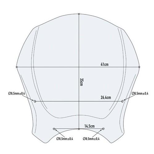 GIVI Honda CMX 500 REBEL 2017 2019 bulle saute vent 140A - hauteur 35cm