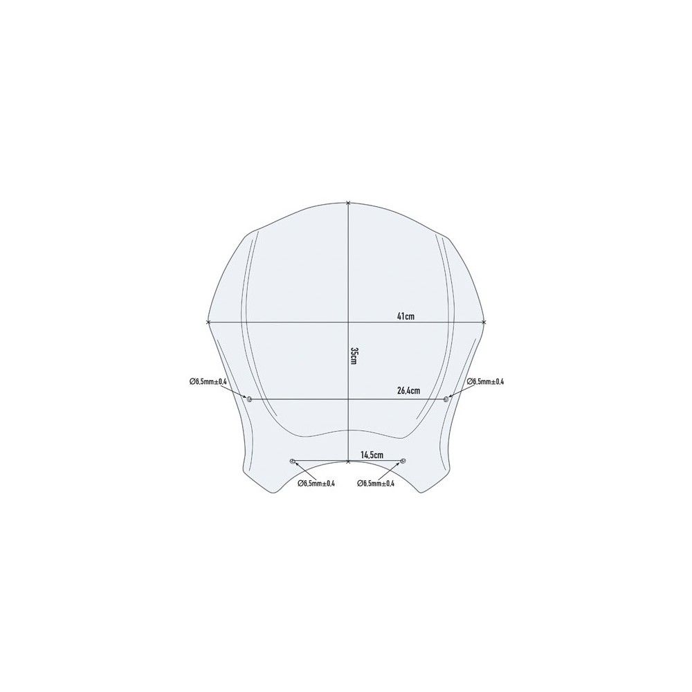 GIVI Yamaha XSR 700 2016 2018 windscreen 140S - 35cm high