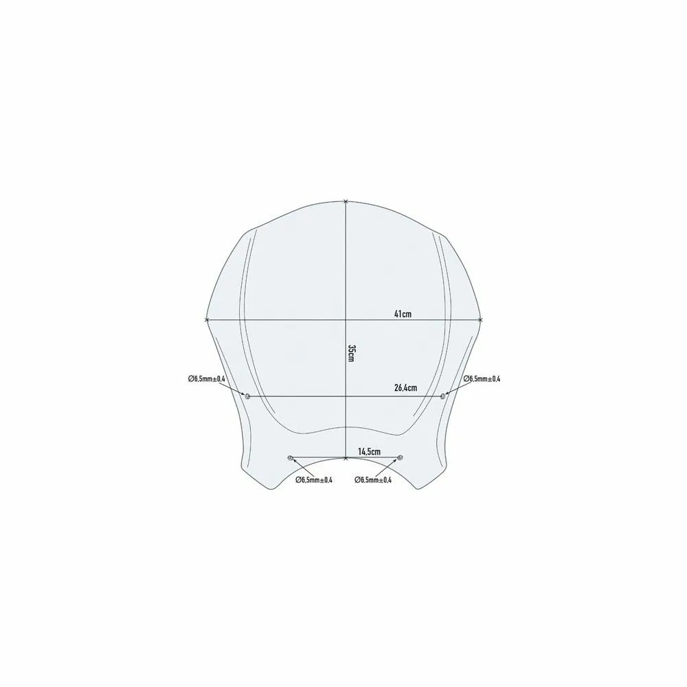 GIVI Yamaha XSR 700 2016 2018 windscreen 140S - 35cm high