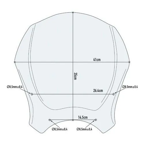 GIVI Yamaha XSR 700 2016 2018 windscreen 140S - 35cm high