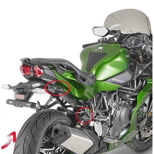 GIVI PLXR4123 support à liaison rapide pour valise latérale MONOKEY SIDE kawasaki NINJA H2 SX 2018 2020 