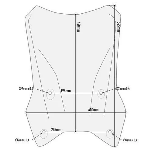 GIVI KTM 1290 SUPER ADVENTURE 2017 2019 HP windscreen D7706ST - 44cm high