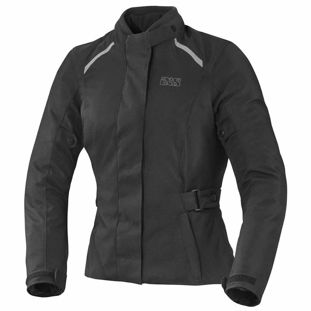 IXS motorcycle Lady DELAYLA all seasons woman textile waterproof jacket black PROMO