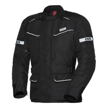 IXS motorcycle EVANS all seasons man textile waterproof jacket black-grey PROMO
