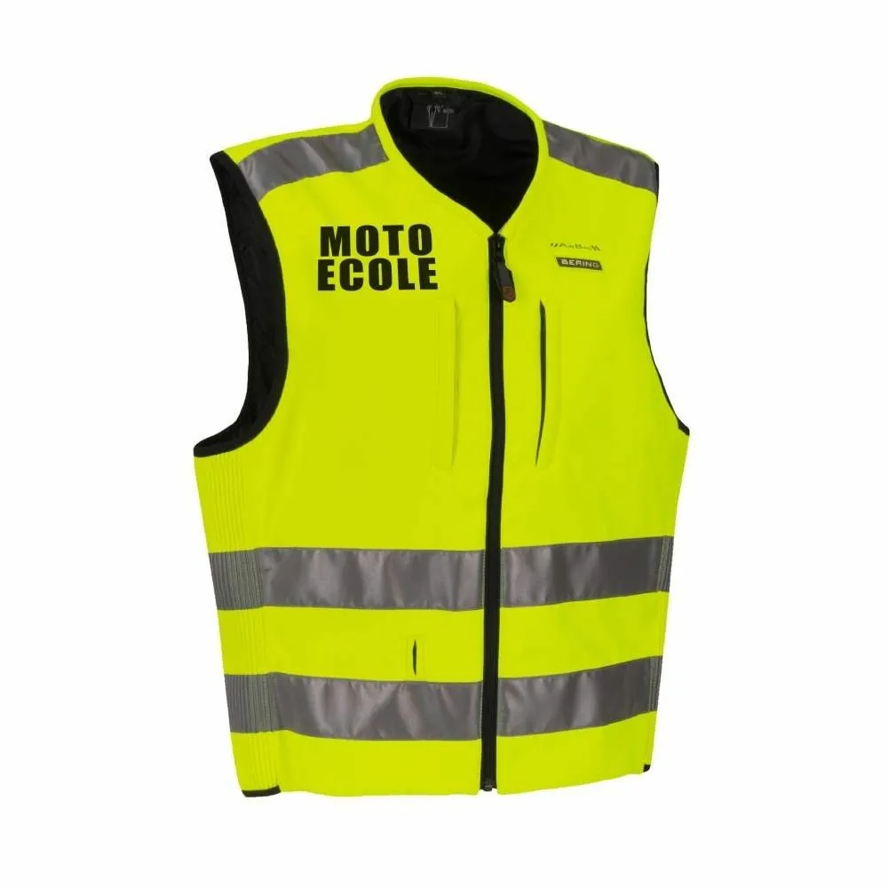 BERING gilet airbag C-PROTECT AIR HAUTE VISIBILITE MOTO ECOLE scooter homme femme fluo