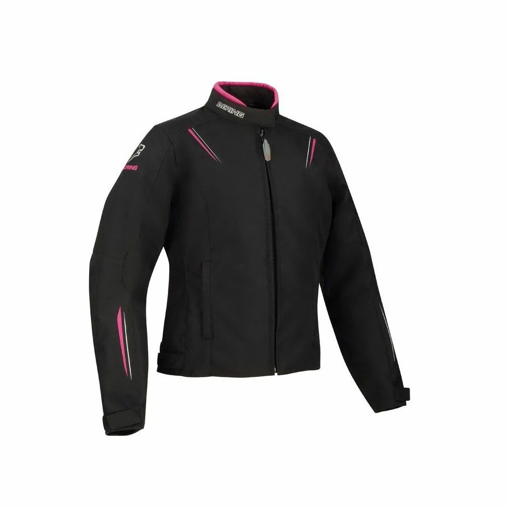 BERING blouson moto ENFANT LADY MERYLL textile toutes saisons noir-fushia BTB1010