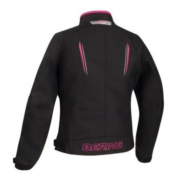 BERING blouson moto ENFANT LADY MERYLL textile toutes saisons noir-fushia BTB1010