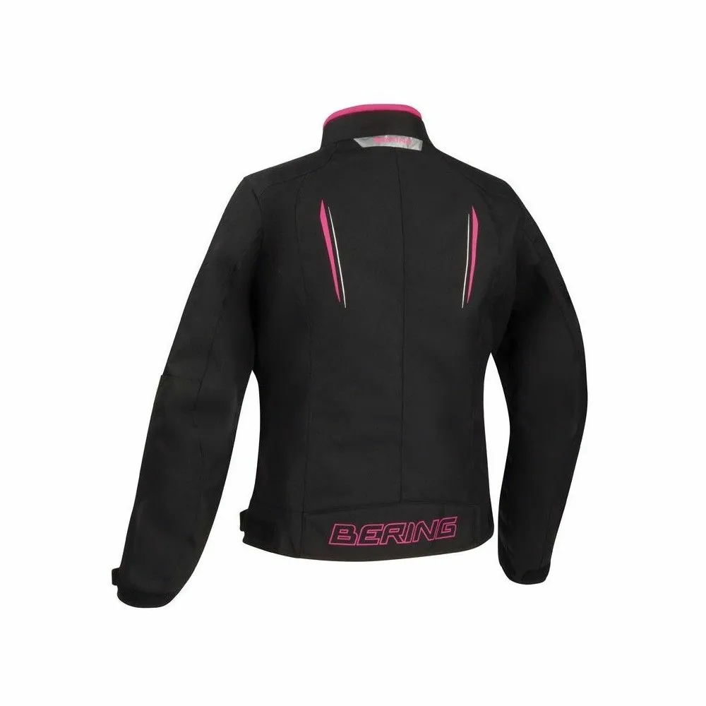 BERING blouson moto ENFANT LADY MERYLL textile toutes saisons noir-fushia BTB1010