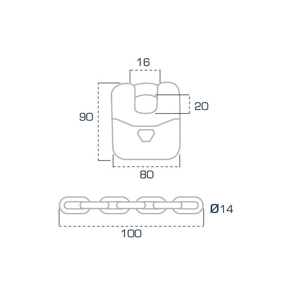 CHAFT FR SECURITE Antivol chaine moto FR1612 L 1m - SRA - AV184