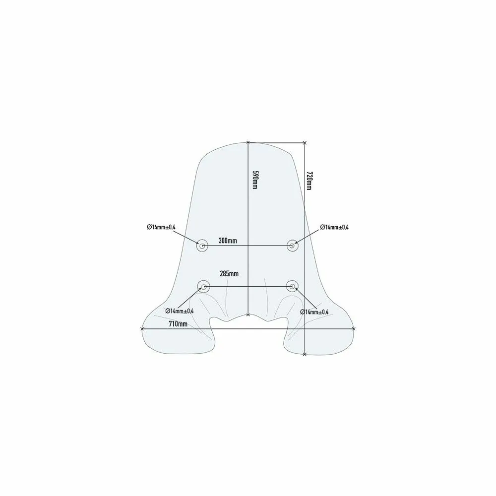 GIVI honda SH 125i 150i ABS 2012 to 2019 HP windscreen 1117A - 72cm high