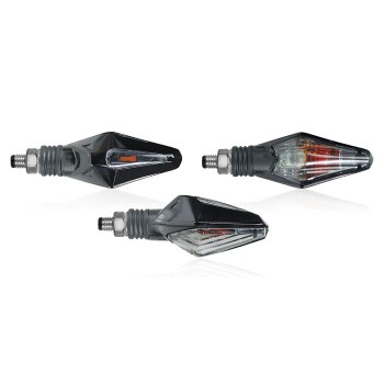 CHAFT pair of universal bulb SLIVER indicators CE approved for motorcycle