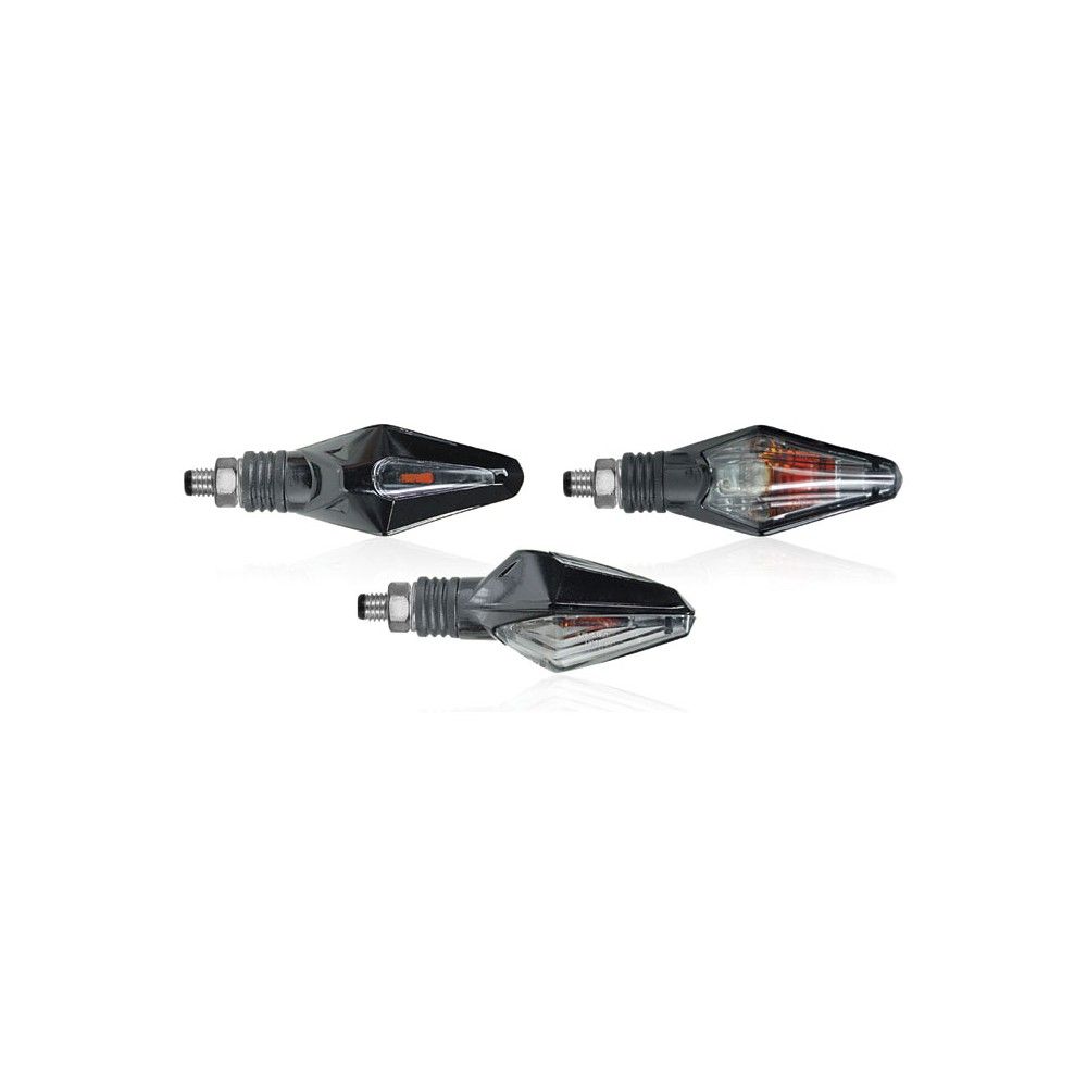 CHAFT paire de clignotants moto universels SLIVER à ampoule HOMOLOGUE CE