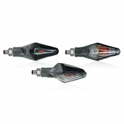 CHAFT paire de clignotants moto universels SLIVER à ampoule HOMOLOGUE CE