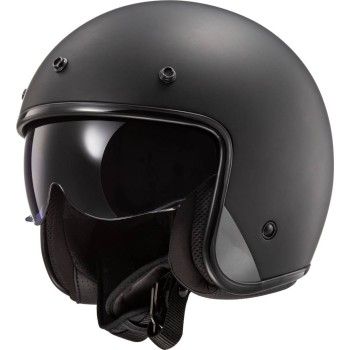 LS2 OF601 BOB SOLID vintage jet FIBER helmet moto scooter matt black