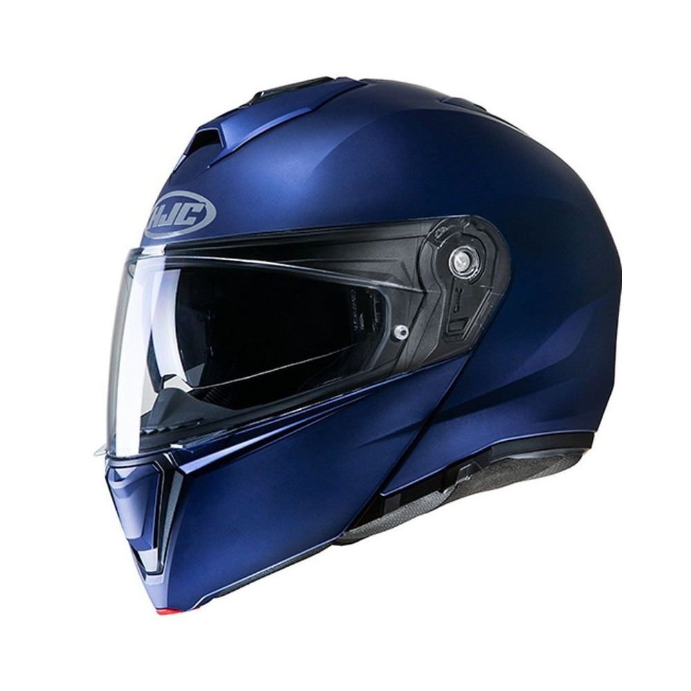 HJC casque intégral modulable en jet i90 moto scooter bleu mat métal