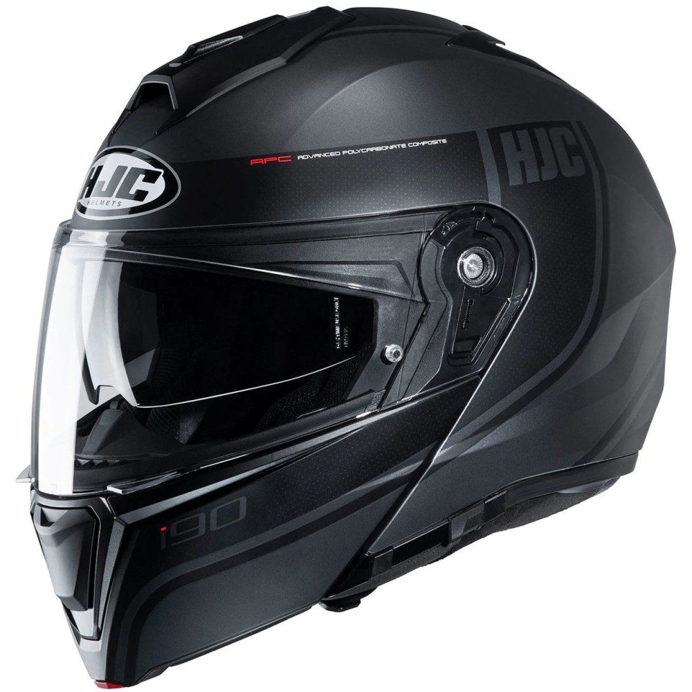 HJC integral modular in jet helmet i90 DAVAN MC-5SF motorcycle scooter matt black grey