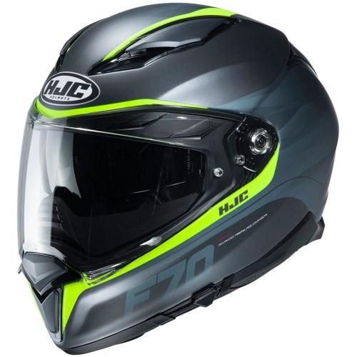 HJC FIBERGLASS integral motorcycle scooter helmet F70 FERON MC-4HSF matt grey fluo