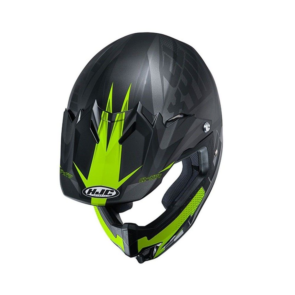 HJC casque moto cross enduro quad enfant CLXY ELLUSION MC-5SF noir gris vert mat