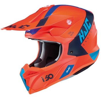 HJC i50 cross enduro quad helmet ERASED MC-6HSF matt orange fluo blue