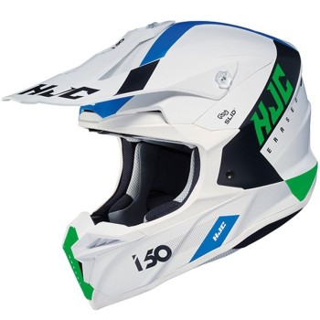 HJC i50 cross enduro quad helmet ERASED MC-24SF matt white blue green