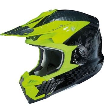 HJC i50 cross enduro quad helmet ARTAX MC-4H metal fluo black grey