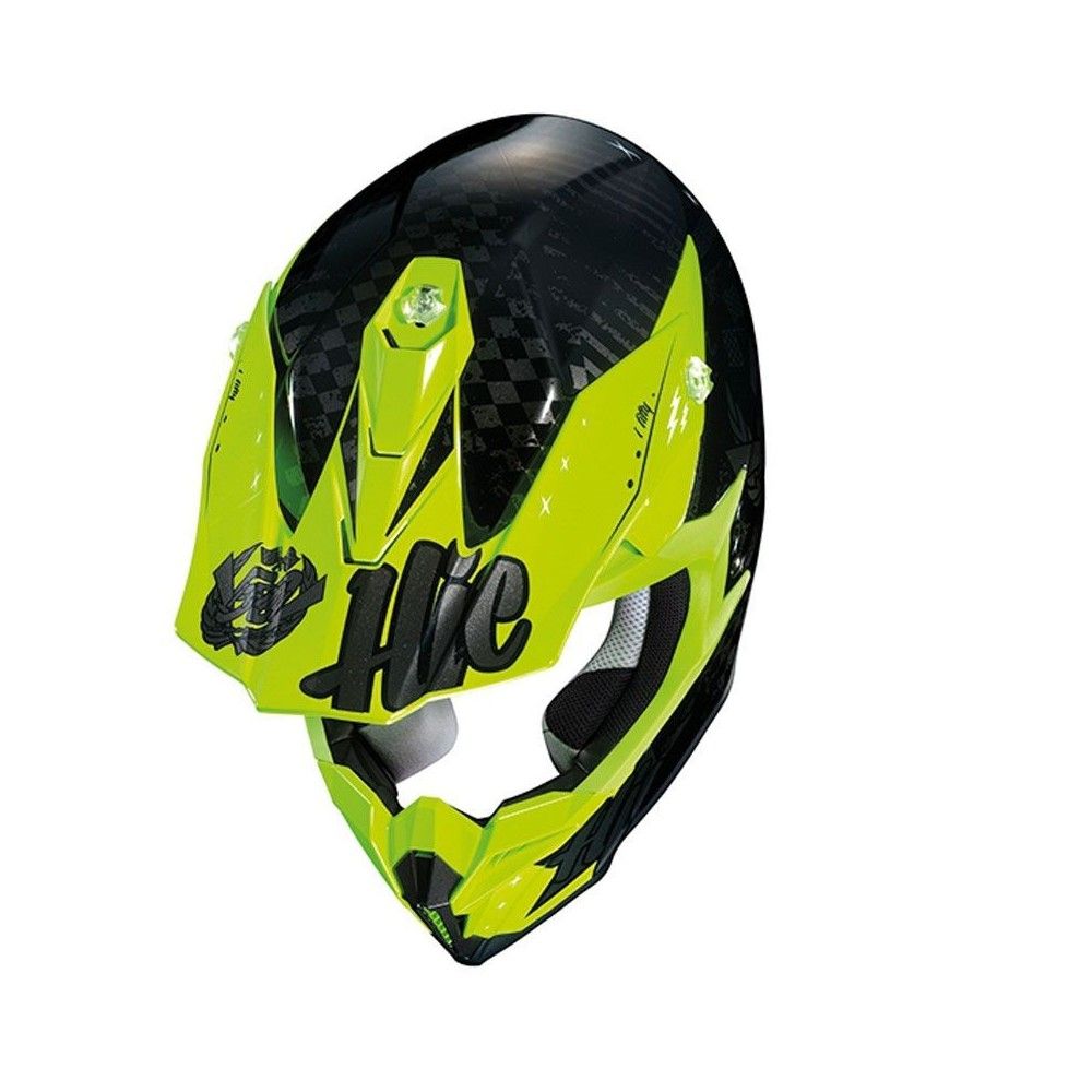 HJC casque moto cross enduro quad i50 ARTAX MC-4H fluo noir gris métal