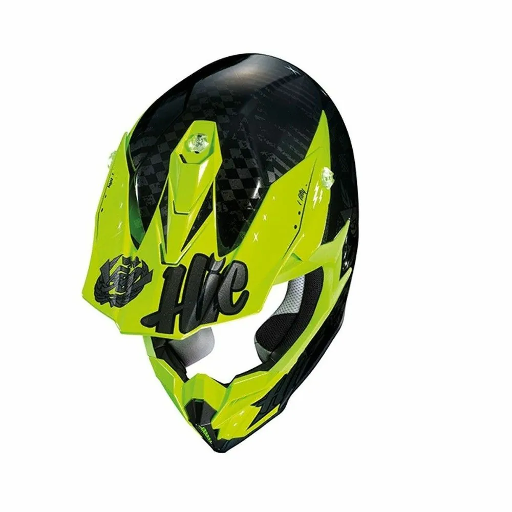 HJC i50 cross enduro quad helmet ARTAX MC-4H metal fluo black grey