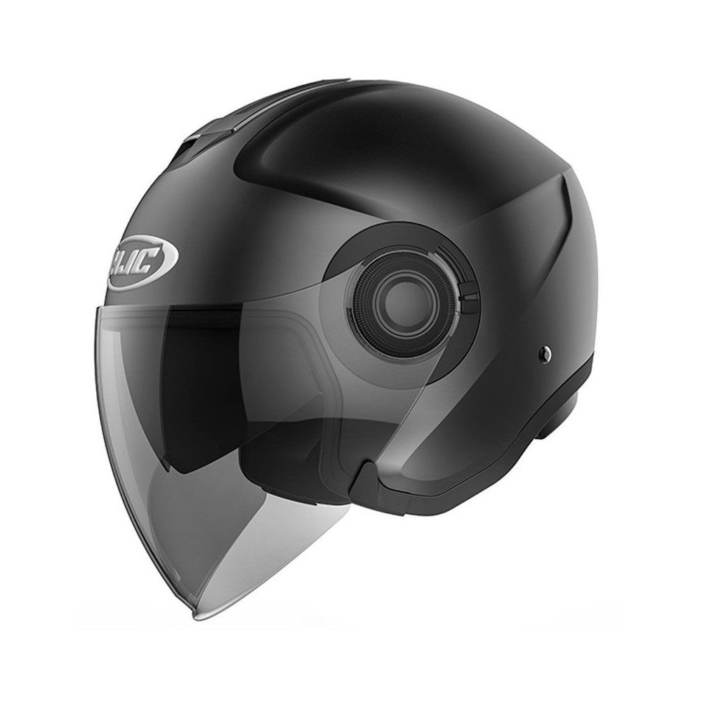 HJC casque demi jet moto scooter i40 UNI NOIR mat métal