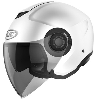 HJC jet helmet moto scooter i40 SOLID matt metal WHITE