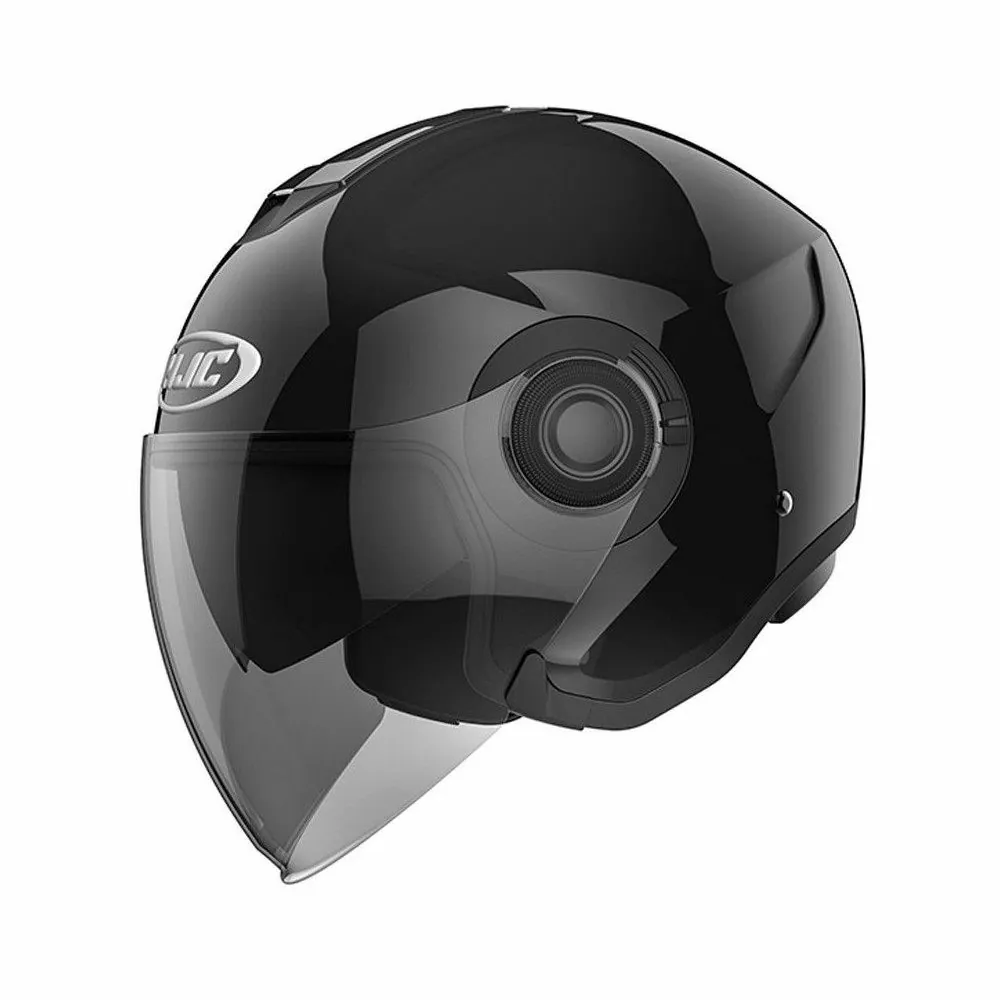 HJC casque demi jet moto scooter i40 UNI NOIR métal