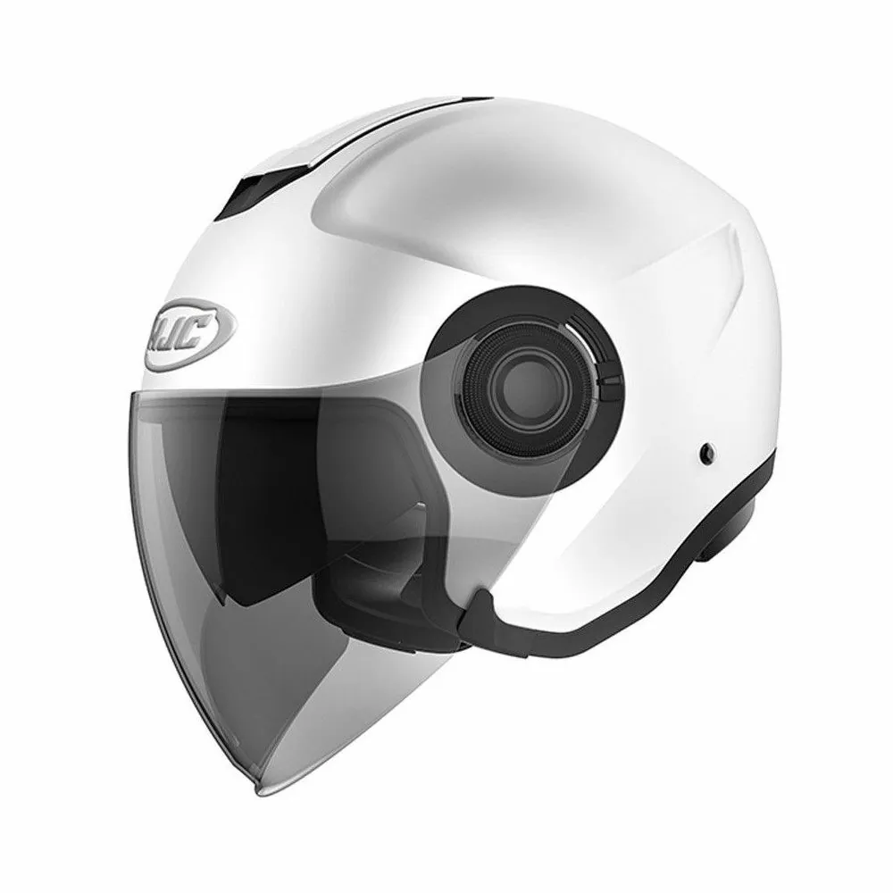 HJC casque demi jet moto scooter i40 UNI BLANC métal