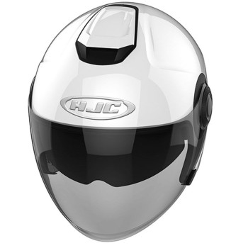 HJC casque demi jet moto scooter i40 UNI BLANC métal